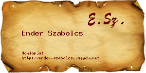 Ender Szabolcs névjegykártya