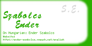 szabolcs ender business card